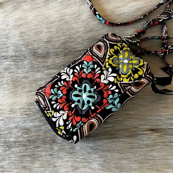 New VERA BRADLEY Sierra 2015 All in One Wristlet Brown Orange Lipstick Case - Picture 3 of 13